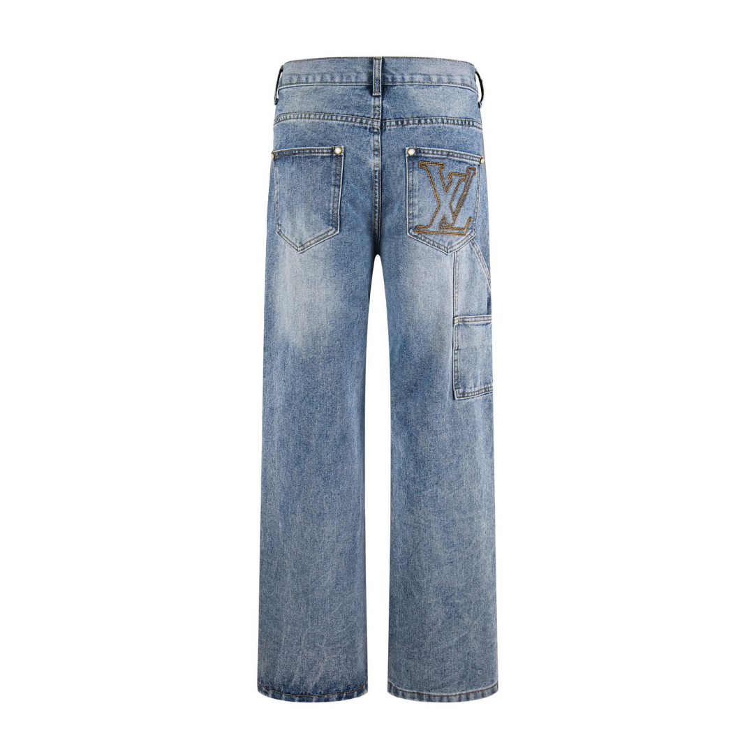 Monogram Jeans Lavado Claro Roturas
