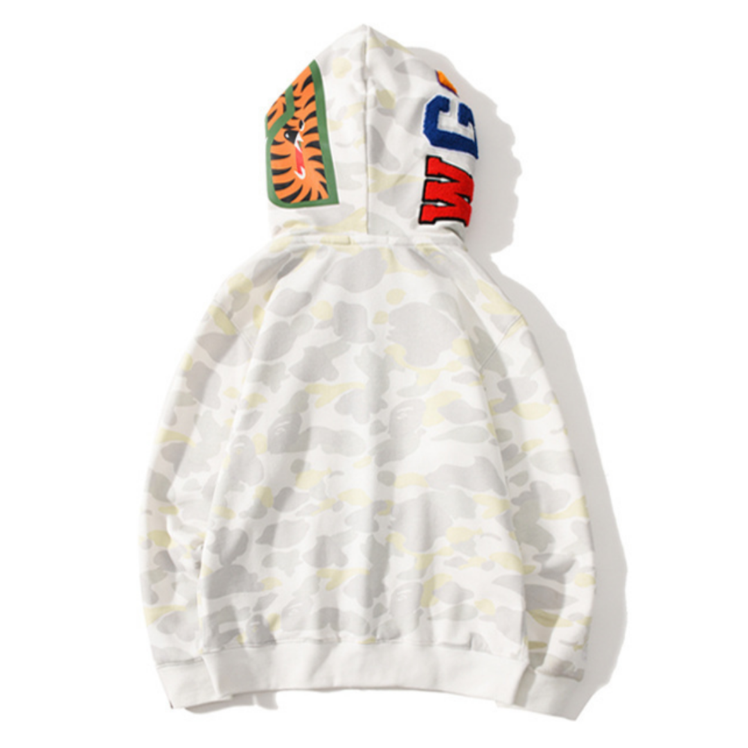 Bape Zip Hoodie Camo Blanco 3
