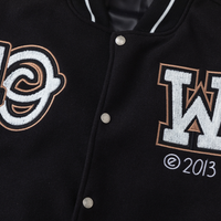 Off-White Off-W Varsity Jacket - Negro Estrellas Blanco Negro