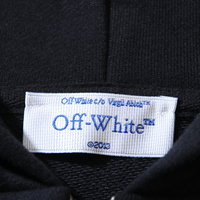 Off-White Off-W Monogram Zip Hoodie Liso Negro Logo Blanco