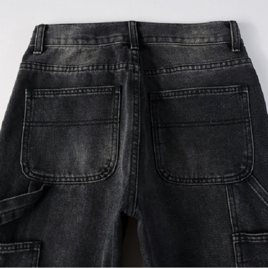 Amr Flared Black Jeans Negro