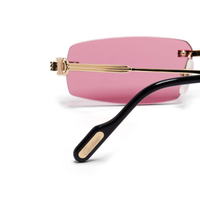 Monogram Sunglasses Rosa Rectangular Oro