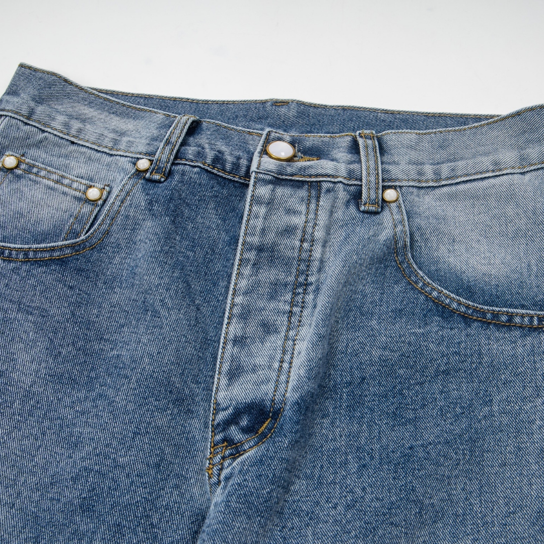 Monogram Jeans Lavado Claro Roturas