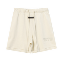 Essentials Shorts Blanco Logo Negro 2
