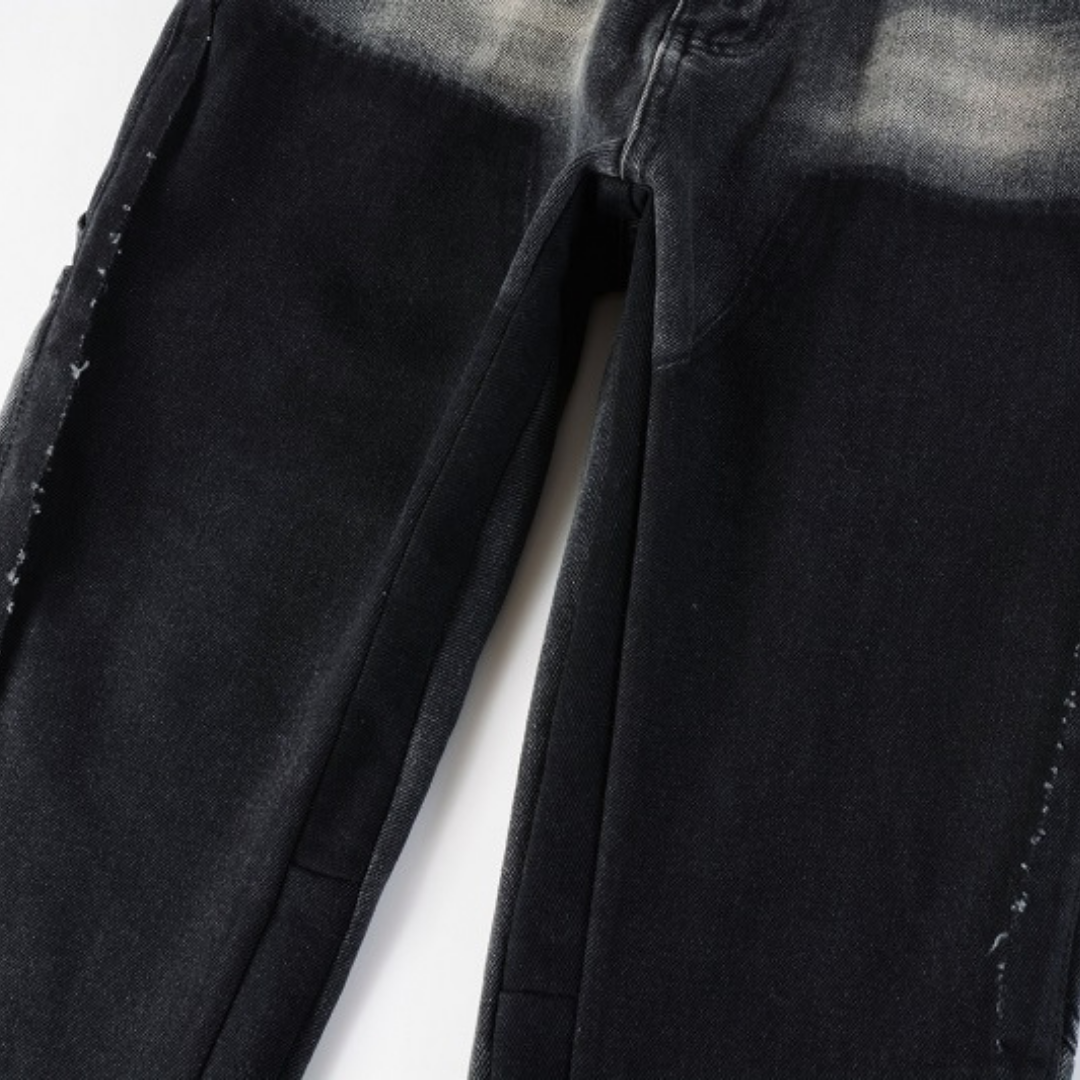 Amr Flared Black Jeans Negro