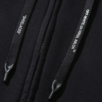 Off-White Off-W Monogram Zip Hoodie Liso Negro Logo Blanco