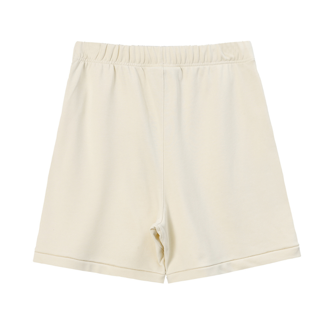Essentials Shorts Blanco Logo Negro 2