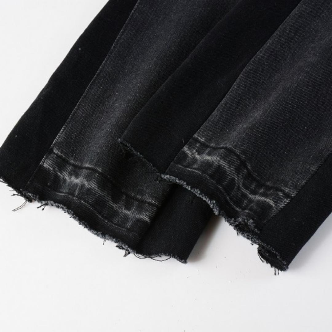 Amr Flared Black Jeans Negro