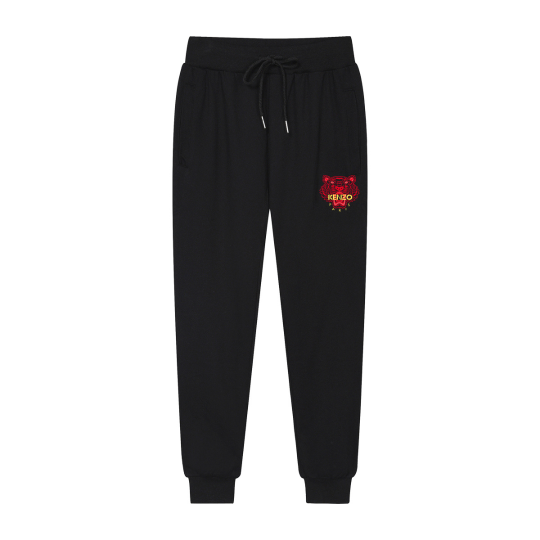 Tiger Pants Negro Logo Rojo