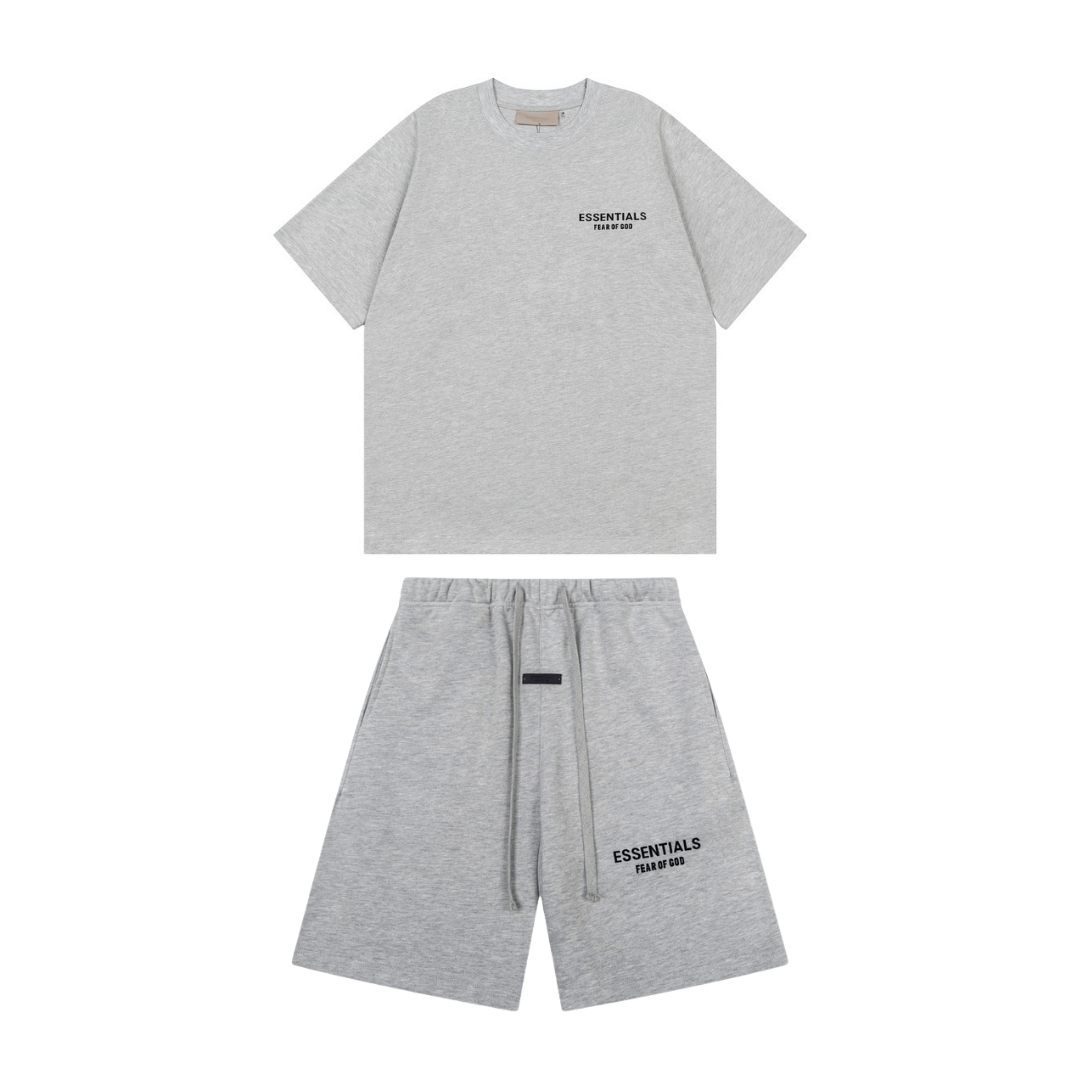 Essentials Short Set Estrellas Negro Blanco