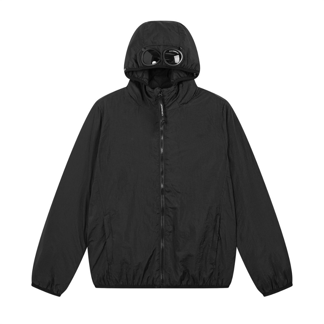 Monochromatic Jacket Negro Hoodie