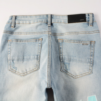 Amr Light Blue Patch Jeans Azul 2
