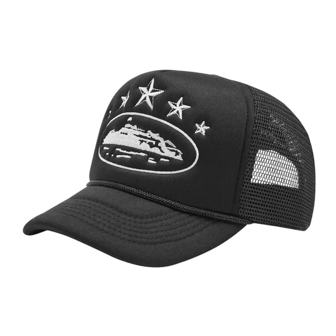 Trucker Alcatraz Cap Estrellas Blanco Negro