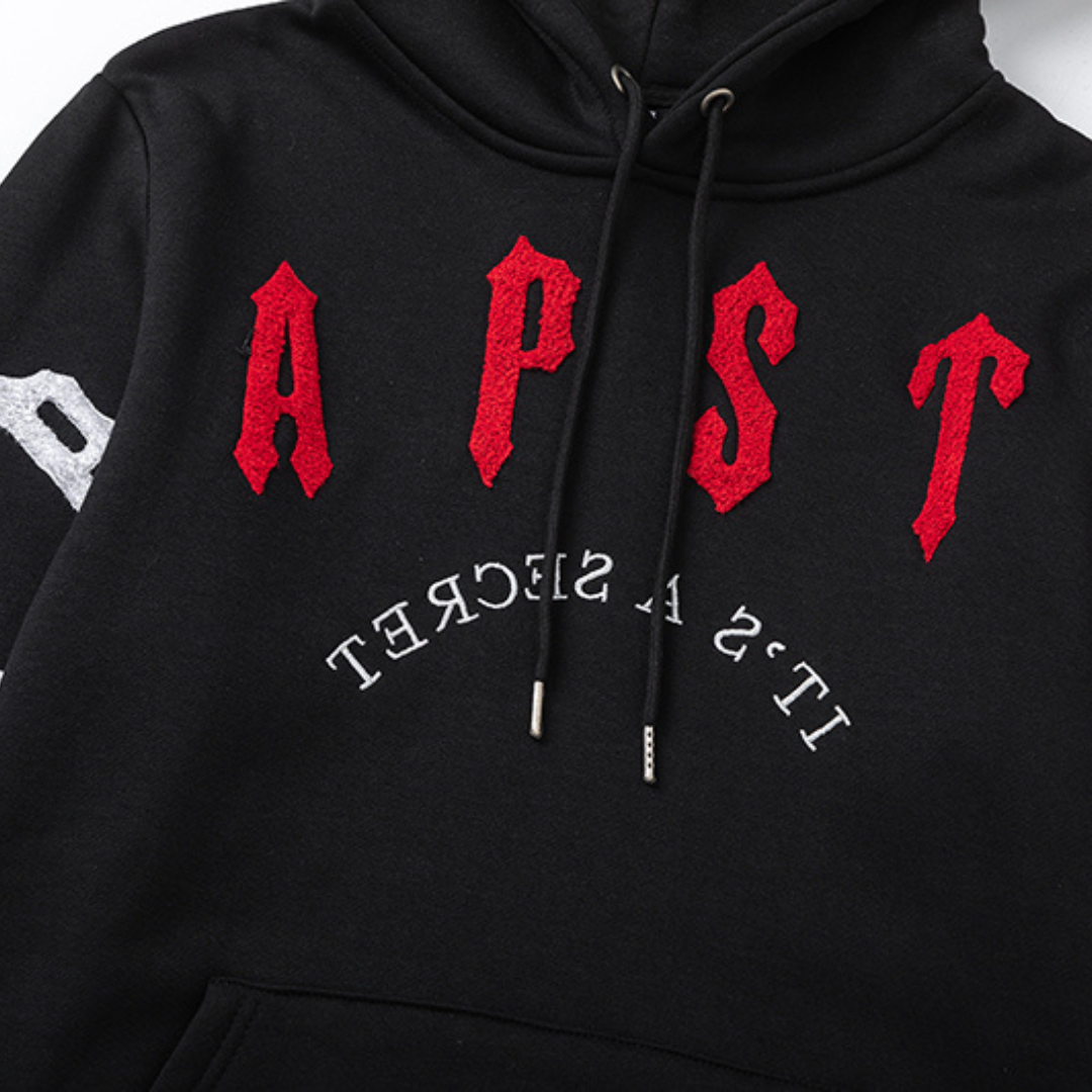 Conjunto Nova Neta Negro Pastel Rojo Fleco