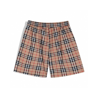 BB Monogram Shorts Tartan Beige