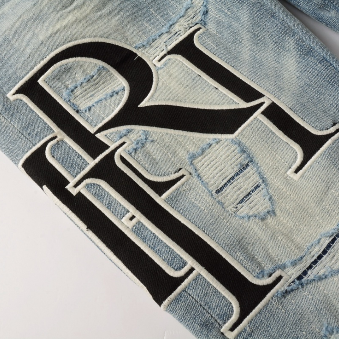 Amr Staggered Blue Jeans Azul 2