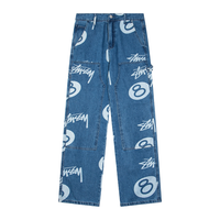 Stussy Jeans Azul Logotipos Ocho