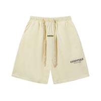 Essentials Shorts Blanco Logo Negro