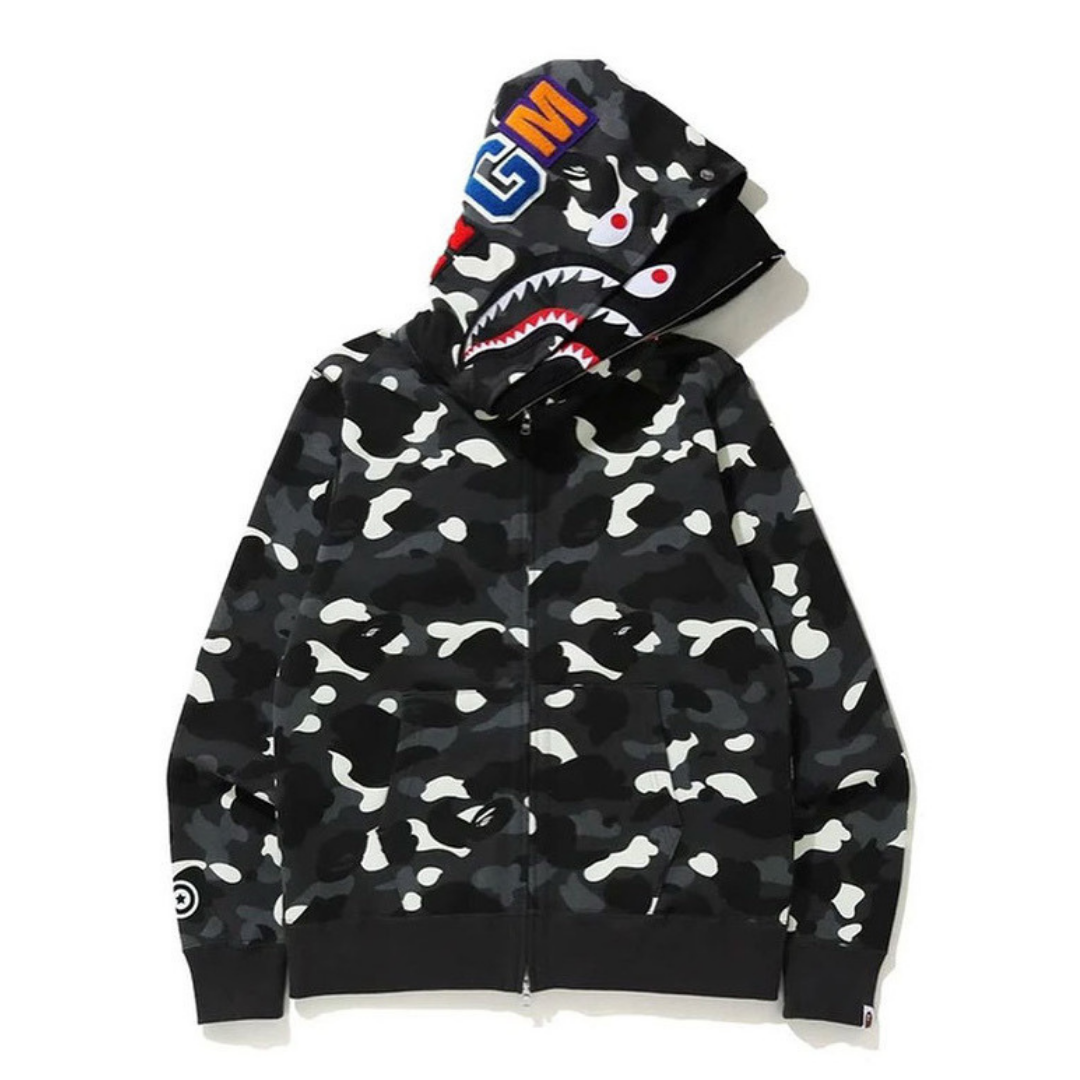 Bape Zip Hoodie Camo Negro 3