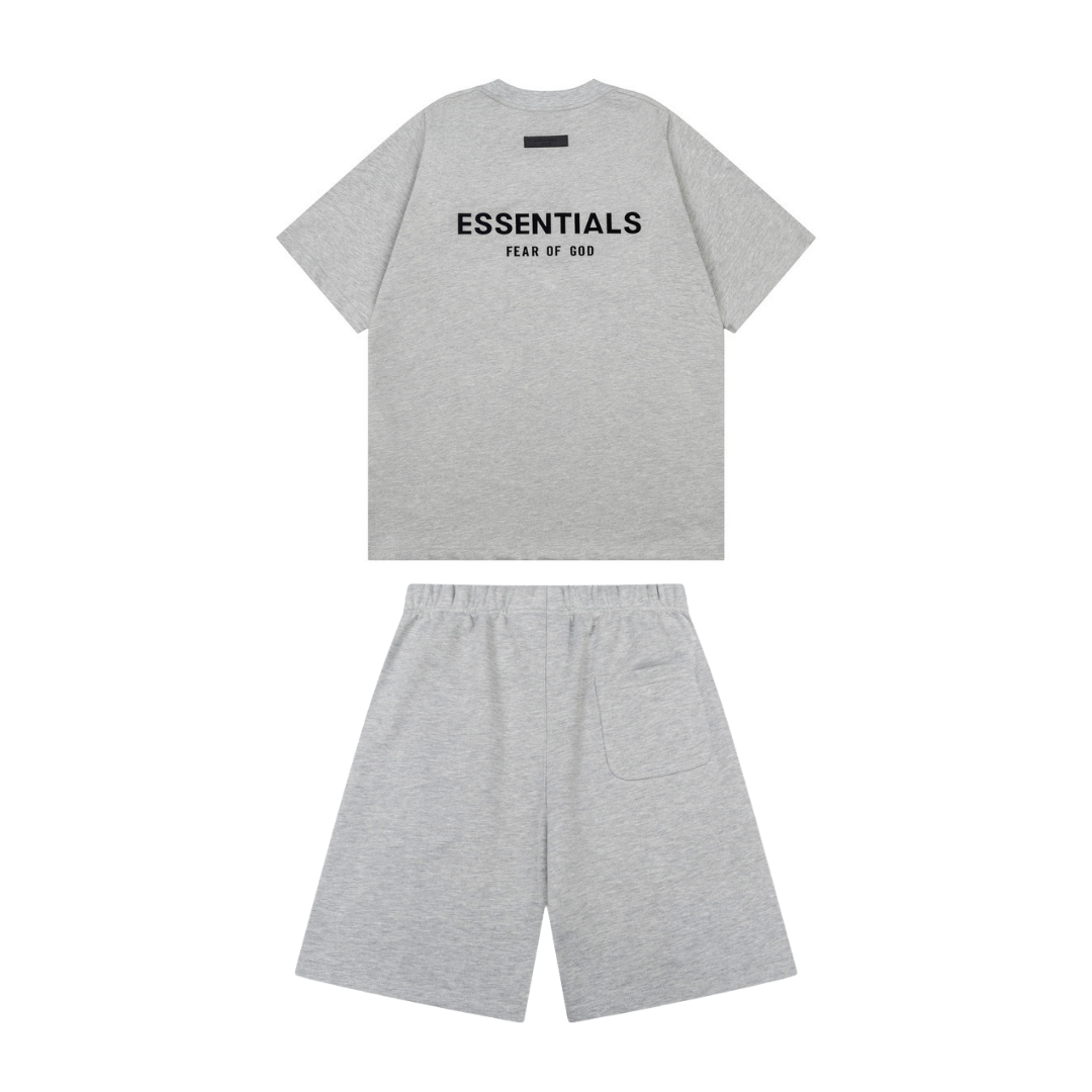 Essentials Short Set Estrellas Negro Blanco