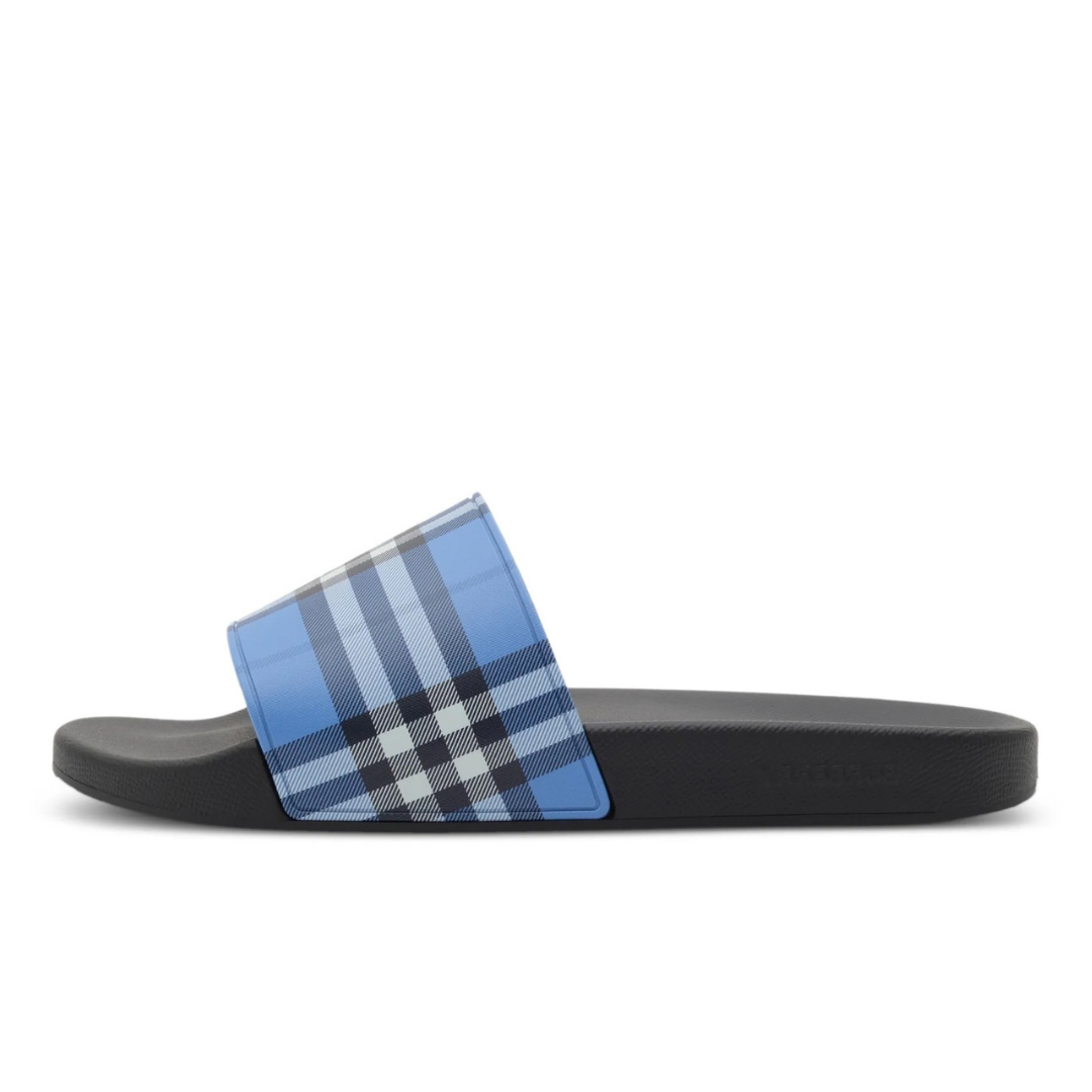 Slides Monochromatic Azul Tartan