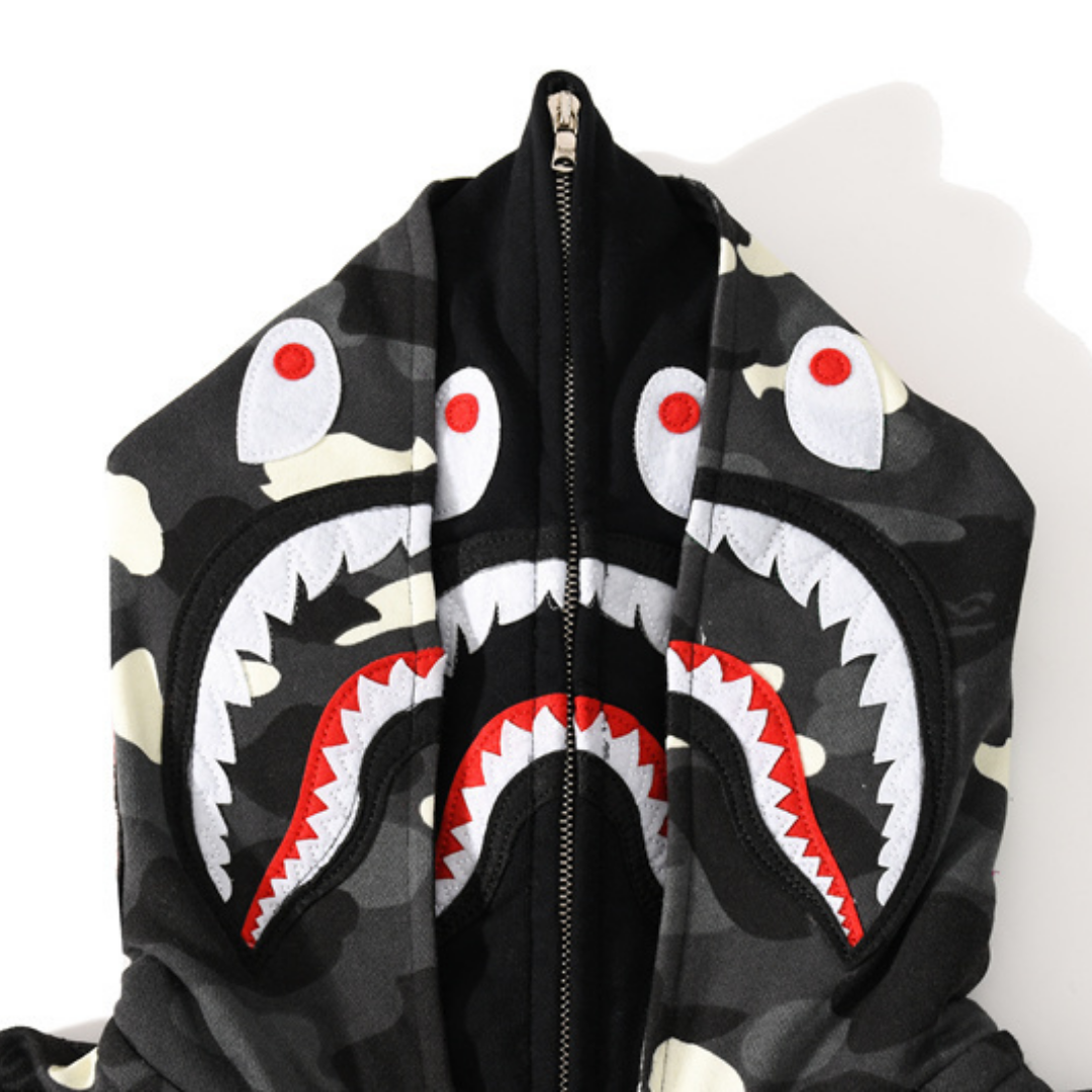 Bape Zip Hoodie Camo Negro 3