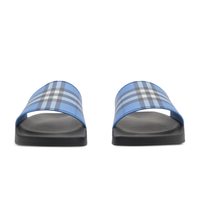 Slides Monochromatic Azul Tartan
