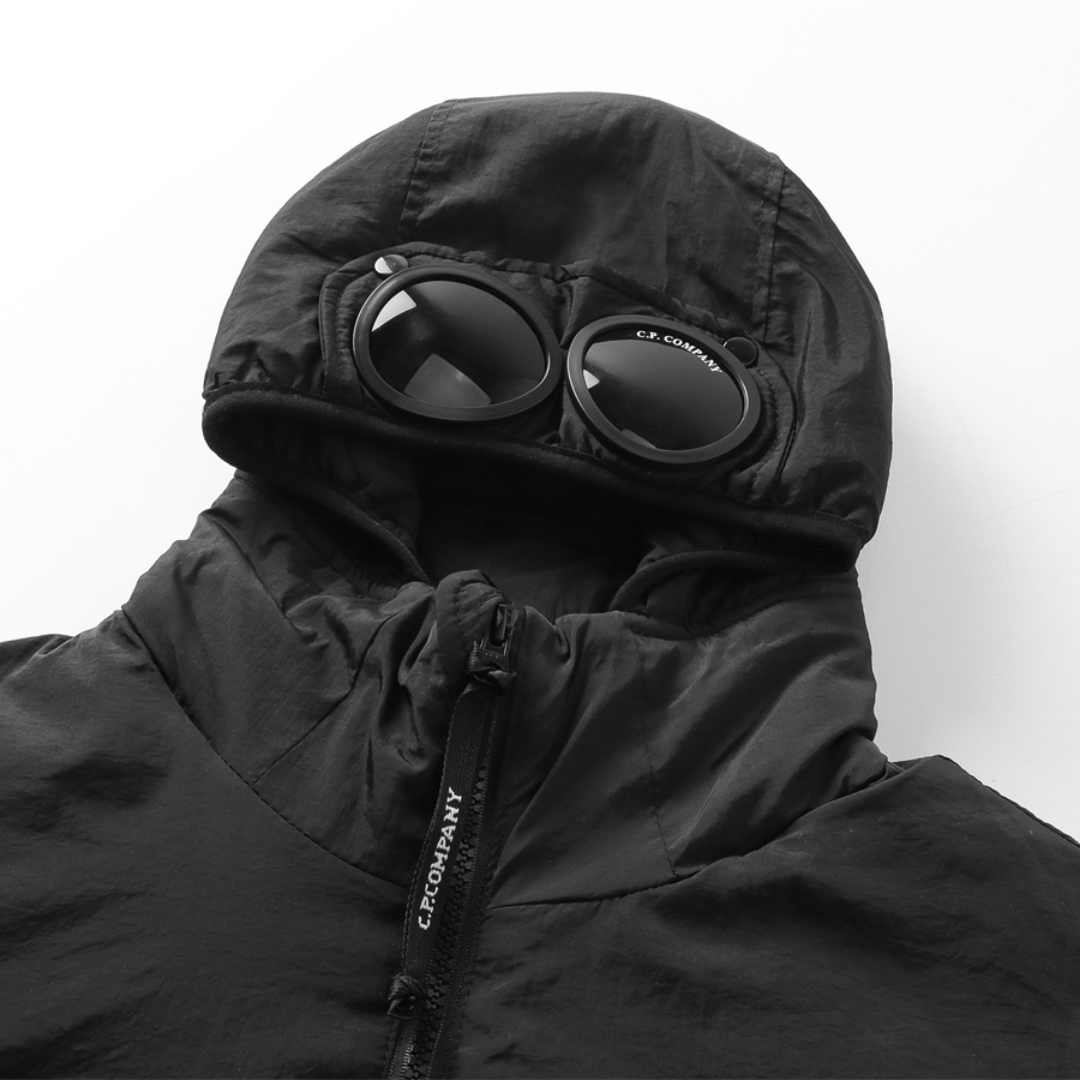Monochromatic Jacket Negro Hoodie