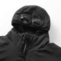 Monochromatic Jacket Negro Hoodie