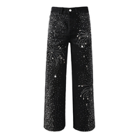 Purple Black Diamonds Jeans Estrellas Blanco Negro