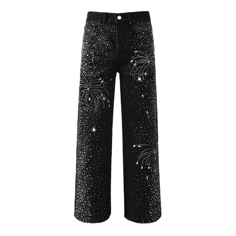 Purple Black Diamonds Jeans