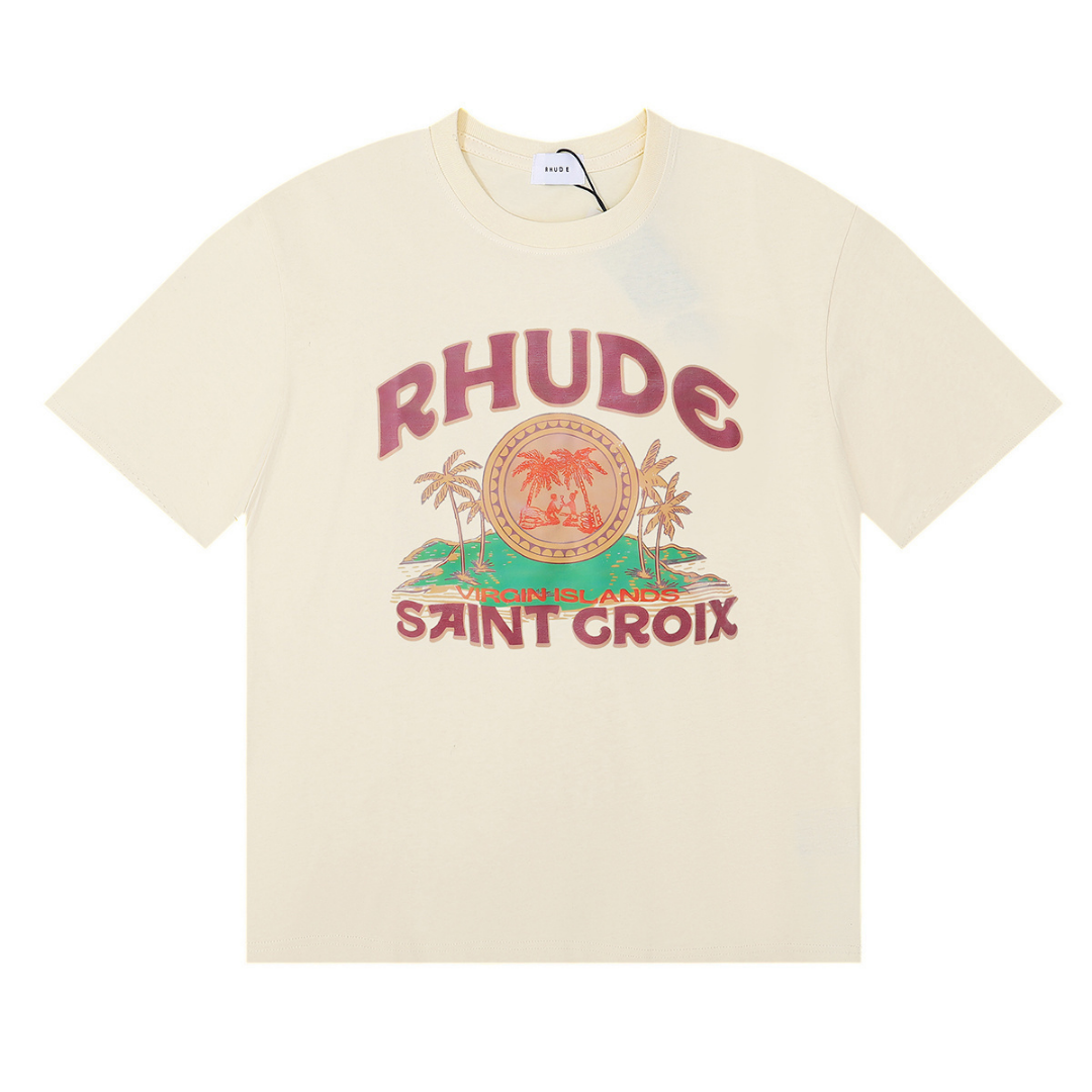 Camiseta Rh*de Beige Cremas Rhude 2