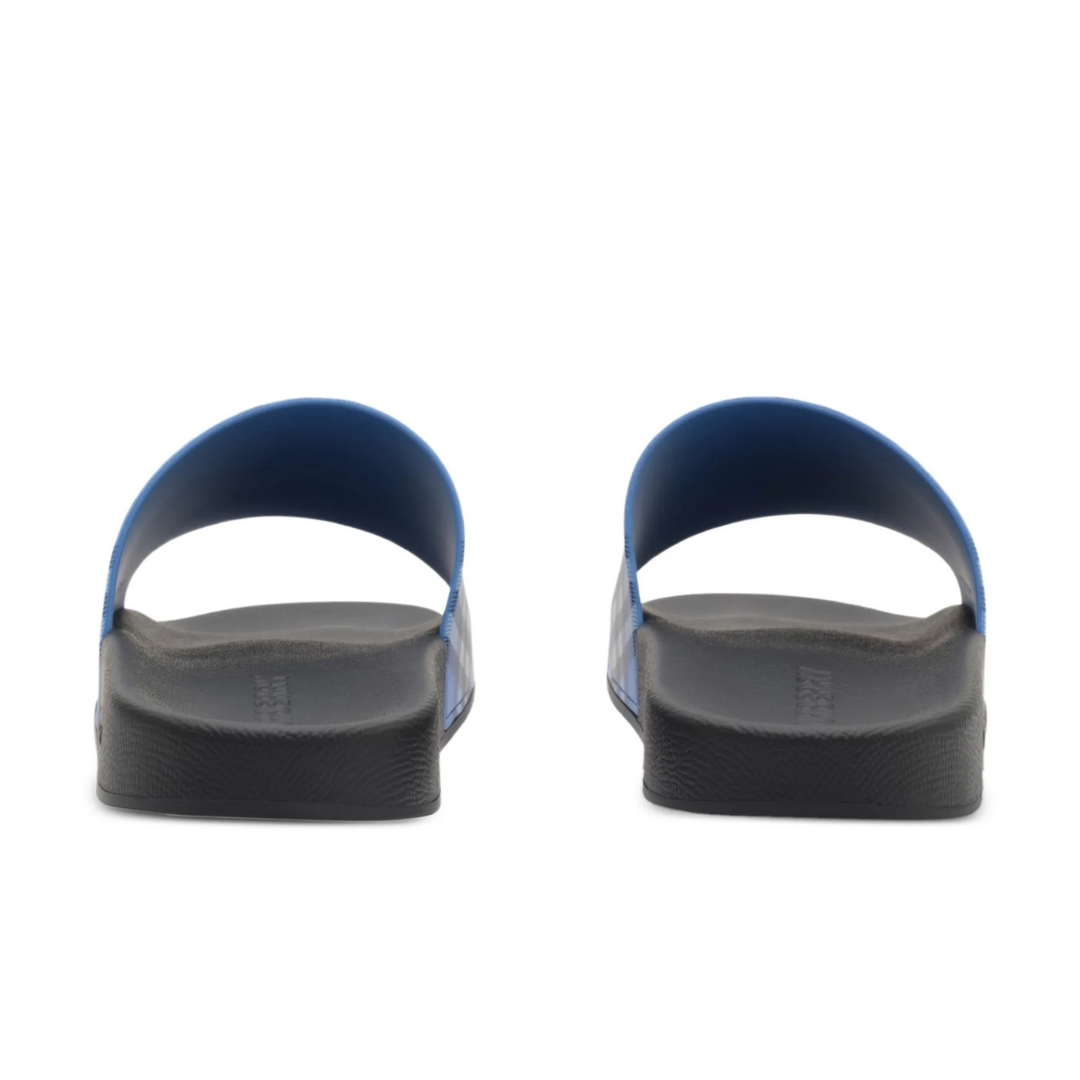 Slides Monochromatic Azul Tartan