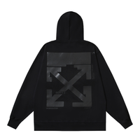 Off-White Off-W Monogram Zip Hoodie Café Con Negro