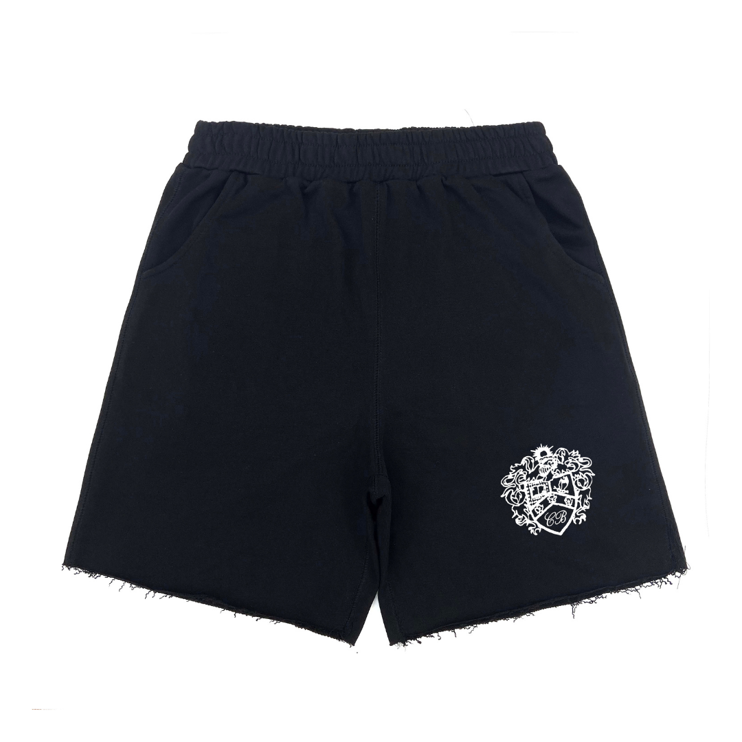 CB Monogram Shorts Negro Logo Blanco