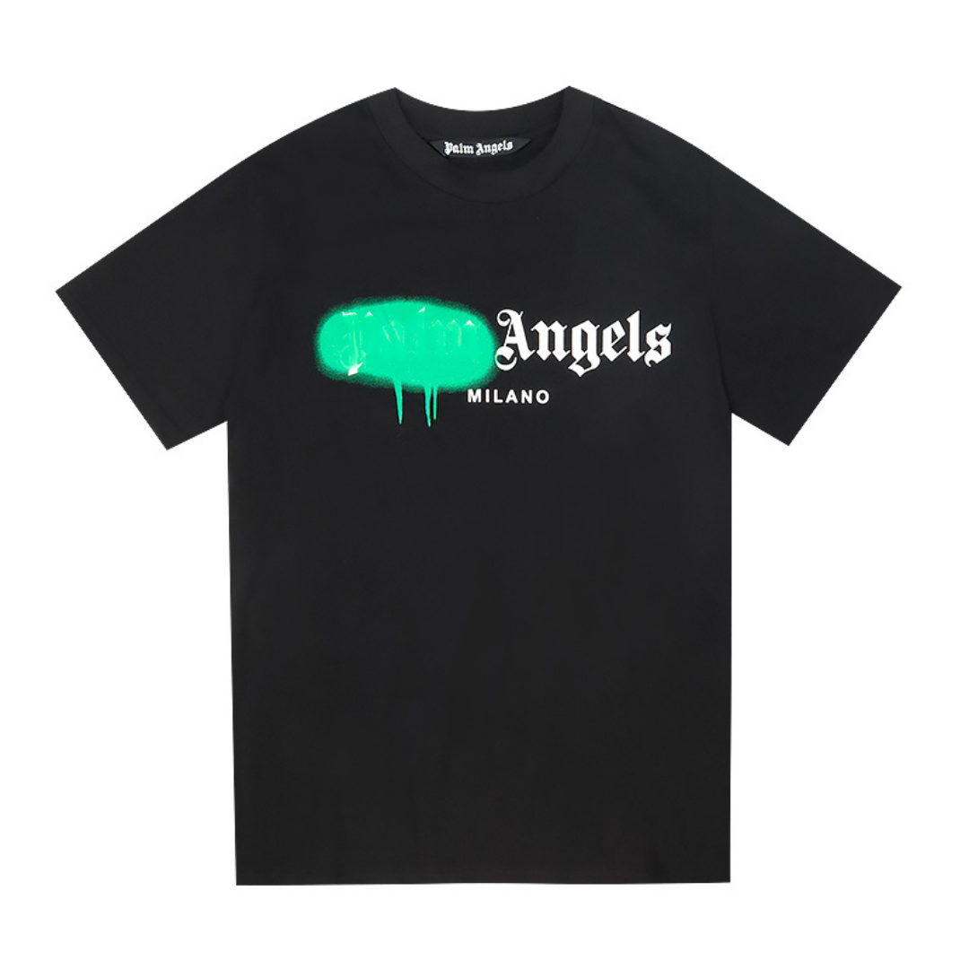 Camiseta Palm Angels Negro/Verde Azul Verde Inicial