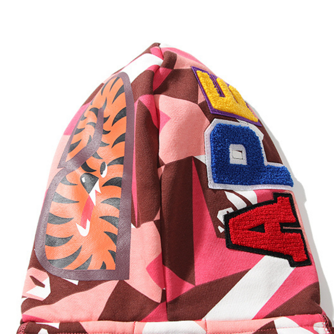 Bape Shark Hoodie Camo Rosa