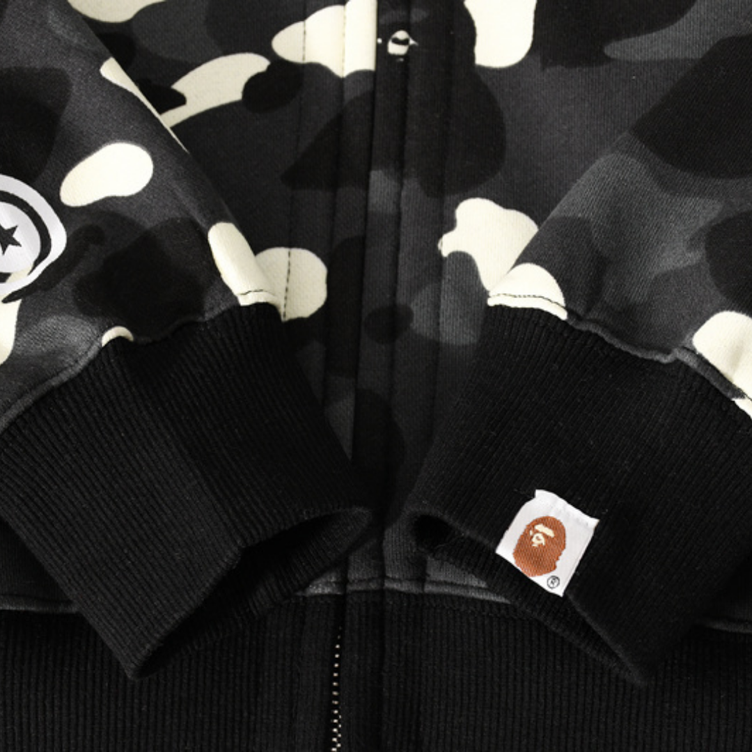 Bape Zip Hoodie Camo Negro 3