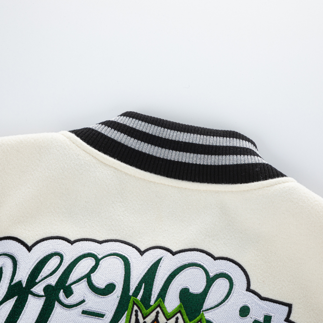 Off-White Off-W Varsity Jacket - Beige