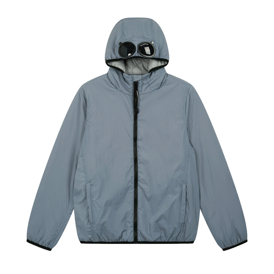 Monochromatic Jacket Liso Azul Hoodie