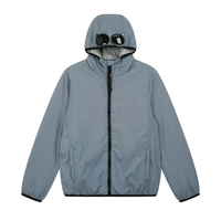 Monochromatic Jacket Liso Azul Hoodie
