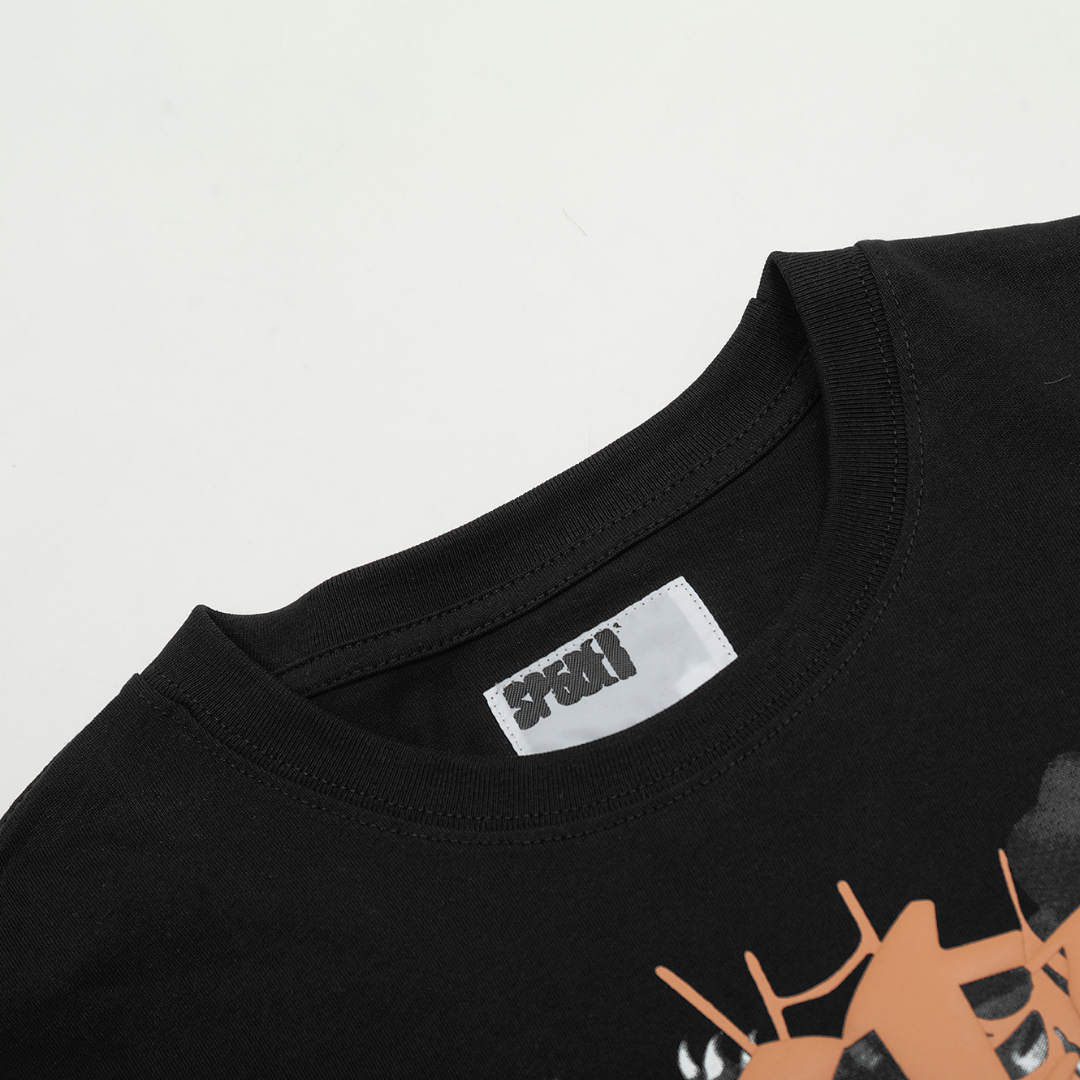 Camiseta Sp5der Camo Negro Blanco