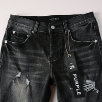 Purple Ripped Grey Black Jeans