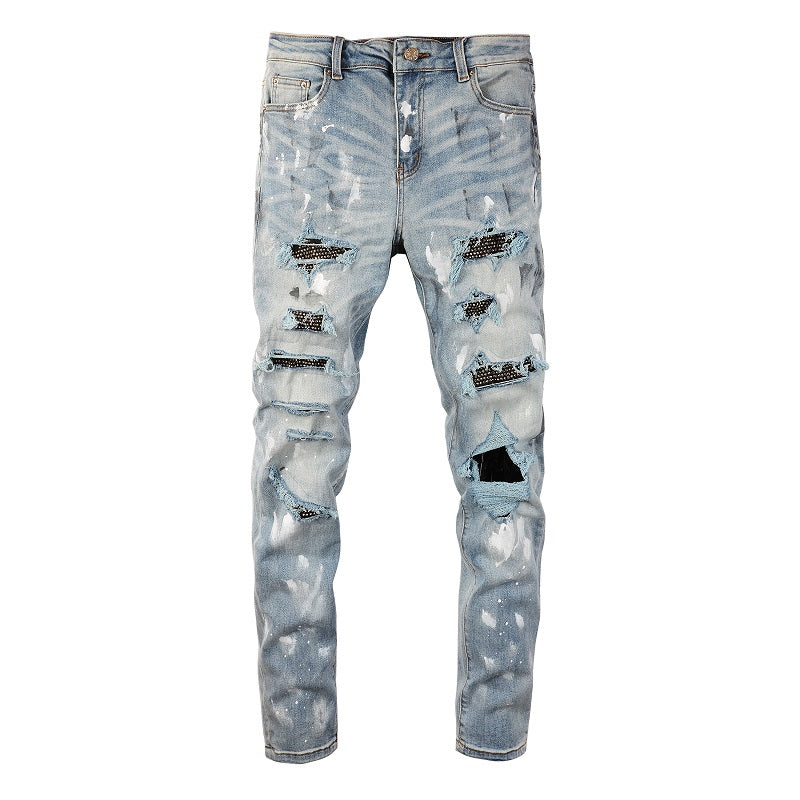 Amr Black Diamonds Jeans Negro