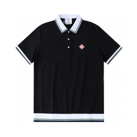 Casablanca Monogram T Shirt Blanco Collar Azul