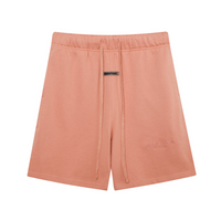 Essentials Shorts Blanco Rosa Logo Negro