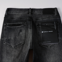 Purple Ripped Grey Black Jeans