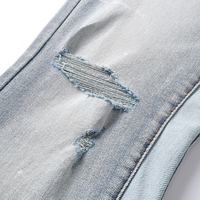 Purple Flared Jeans Lavado Claro Roturas 2