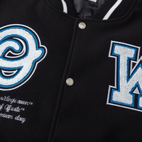 Off-White Off-W Varsity Jacket Negro Blanco