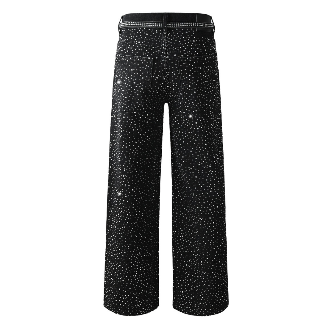 Purple Black Diamonds Jeans Estrellas Negro Blanco